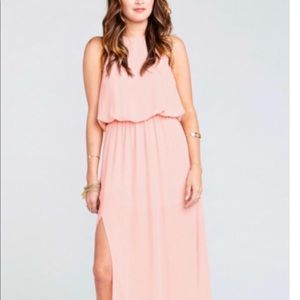 Show me your MUMU halter dress with side slit